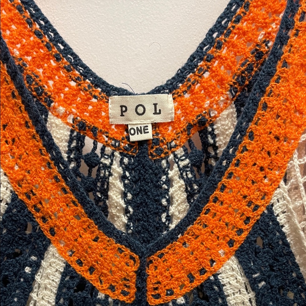 NWOT POL OS Bohemian Crochet Top - Picture 5 of 7
